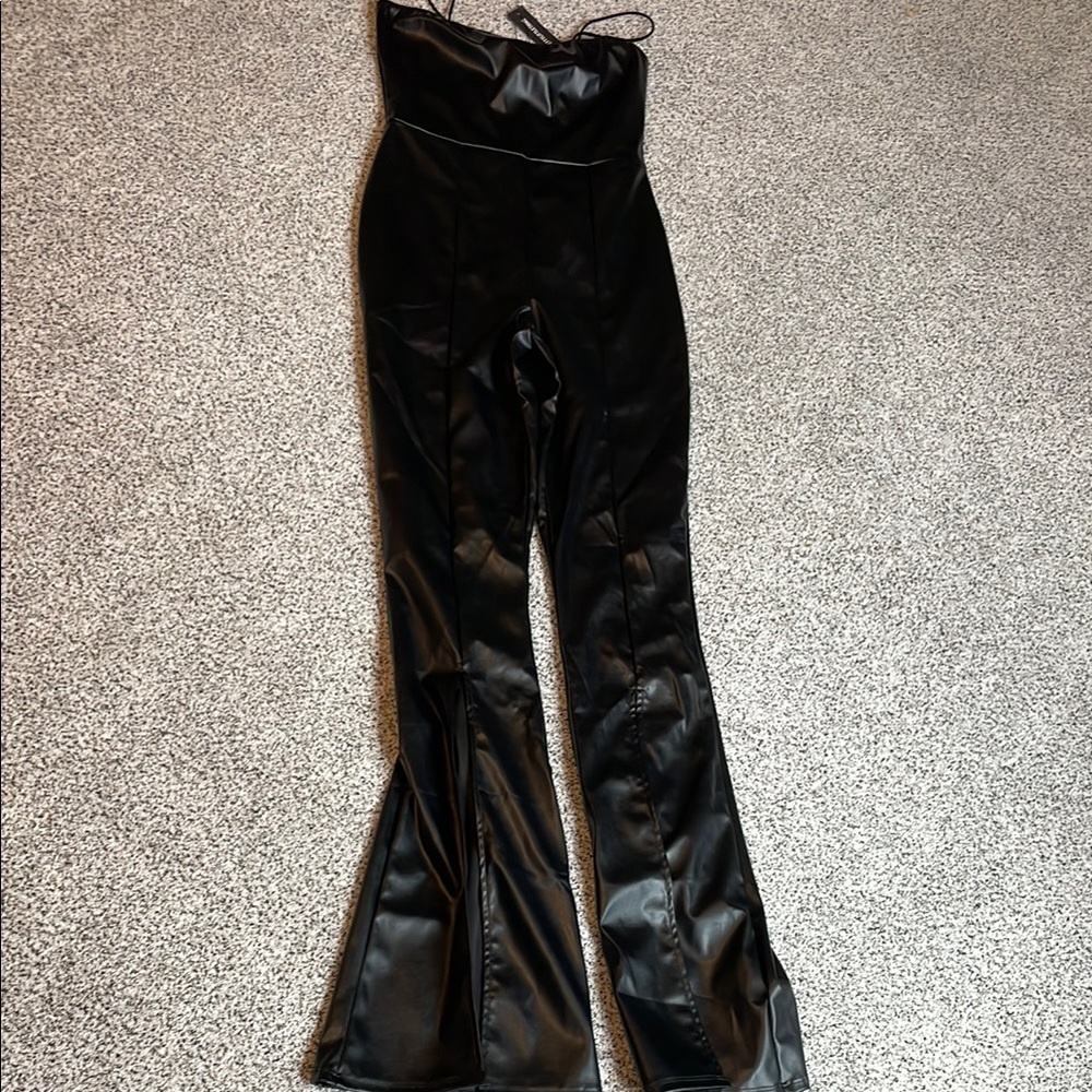 PrettyLittleThing Split leg spaghetti strap Jumpsuit